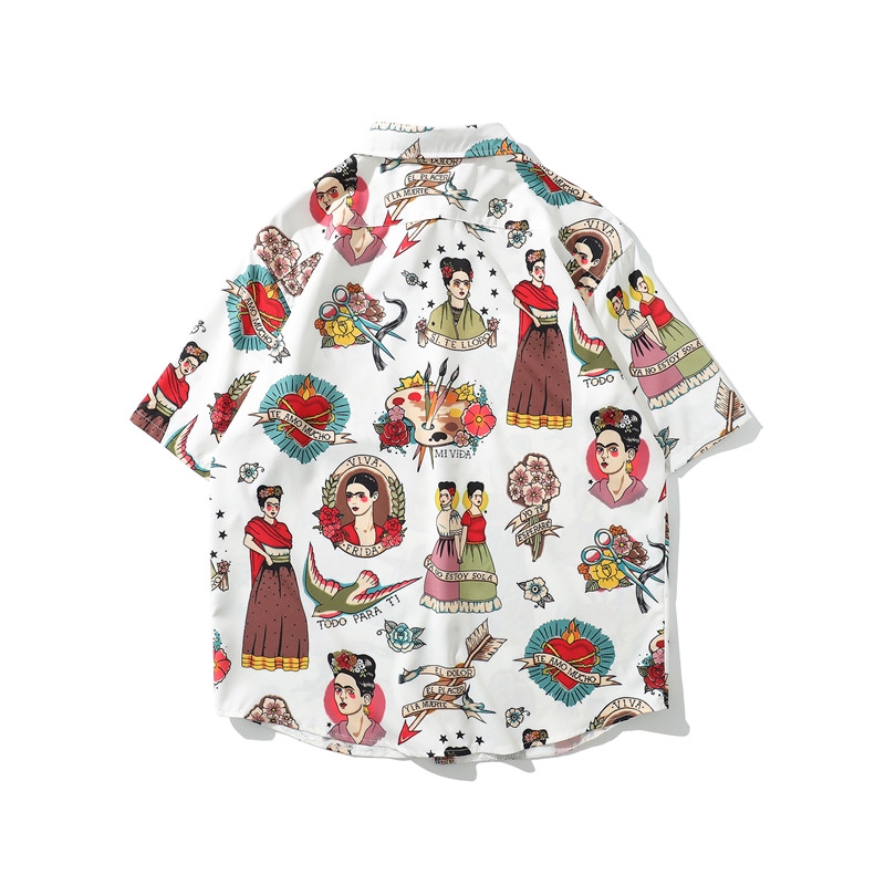 Áo sơ mi tay dài in họa tiết phong cách trẻ trung cho nam