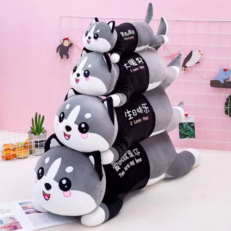 Thú Bông Mèo Husky Cao Cấp - Cao 1m2 siêu khổng lồ