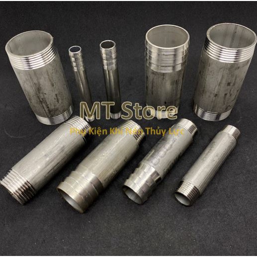 Ống ** 10cm ** Ren Ngoài INOX 201 - 304 [ ren 13mm ~ 60mm ]