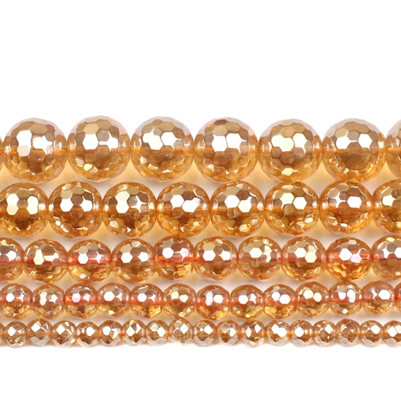 Đá Tự Nhiên Mặt Vàng Hematite Hạt Rời Miếng Đệm Hạt Trang Sức Làm DIY Vòng Cổ Vòng Tay Phụ Kiện 2 / 3 / 4 / 6 / 8 / 10mm