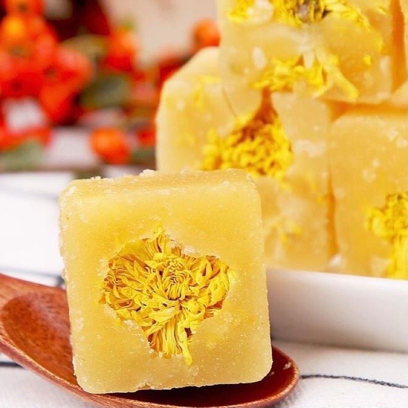 Viên Trà Hoa Cúc Đường Phèn Mật Ong | 100% Organic | Thanh Nhiệt - Giảm Ho - Đẹp Da - Ngủ Ngon