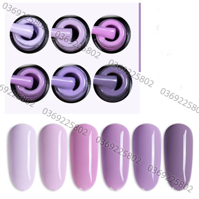 1 Set 6 chai sơn gel As purple tảo ( Mã XY )