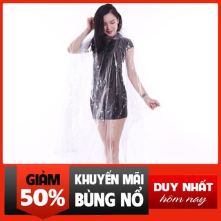 SALE Áo mưa chấm bi trong suốt dạng cánh dơi
