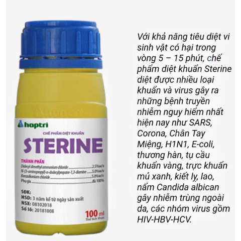 Dung dịch lau nhà khử trùng và diệt khuẩn chuyên dụng Sterine