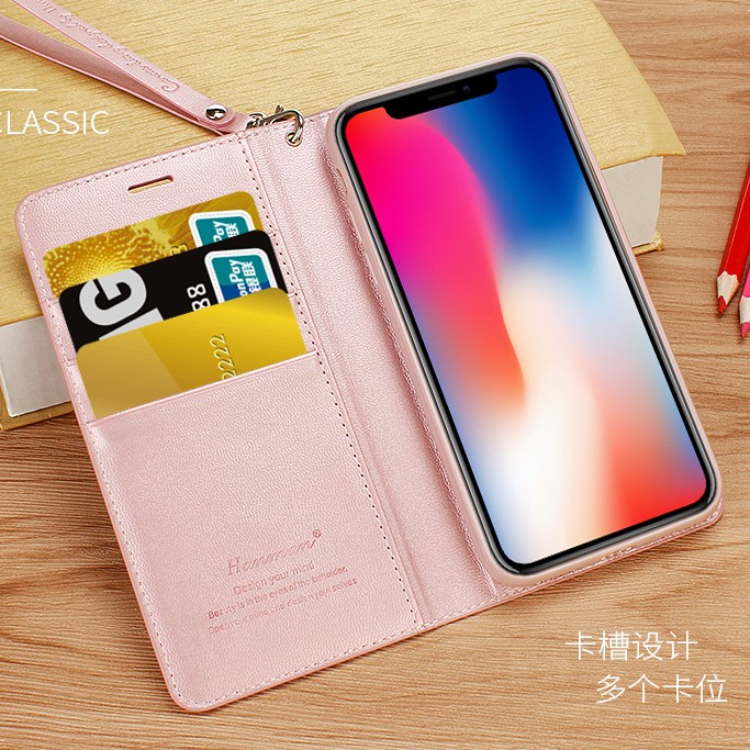 Bao da iPhone 11/ 11 Pro/ 11 Pro Max hiệu Hanman (Có kèm dây đeo) | BigBuy360 - bigbuy360.vn