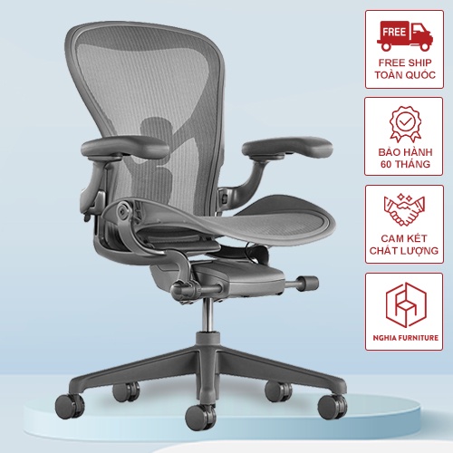 Ghế công thái học Nghia Furniture Ergonomic Herman Miller Aeron - Size B, phiên bản mới nhất Remastered, đủ màu sắc