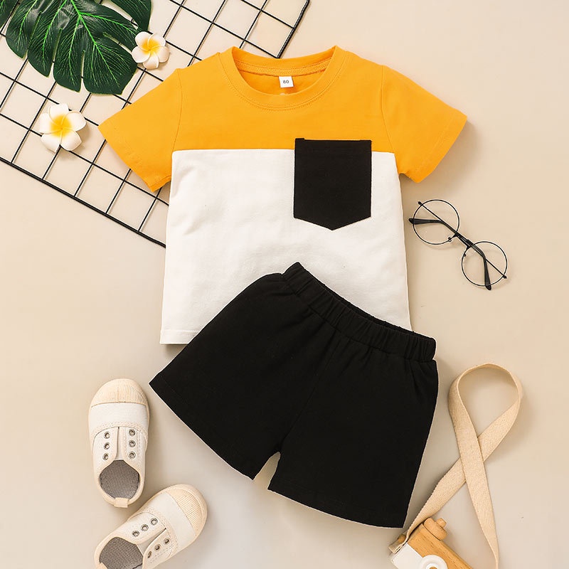 Bộ Đồ Quần Áo Khủng Long Bé Trai Tay Ngắn Áo Thun Và Quần đùi Set Mùa Hè Thời Trang Cho Bé Trẻ em 1-5Tuổi