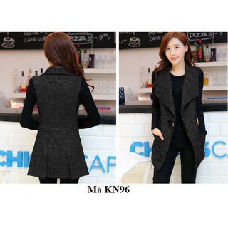 Hot Áo khoác dạ ghi lê nữ KN96 thời trang