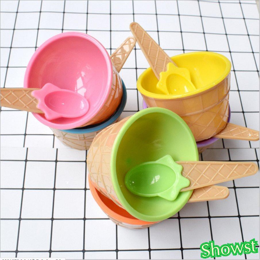 Bộ tô và muỗng dùng để làm đồ chơi slime DIY cho bé