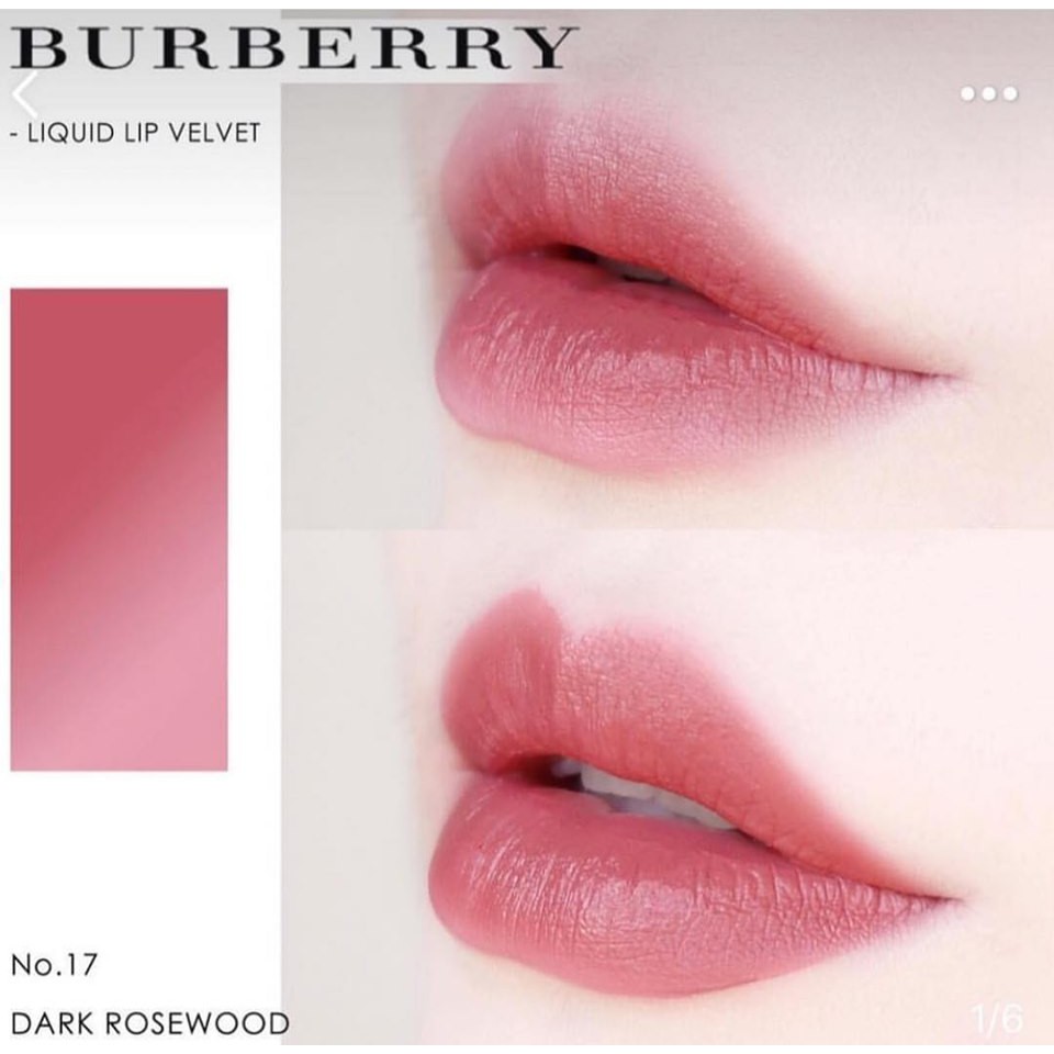 Son Kem Lì Burberry Liquid Lip Velvet Dark Rosewood  | Shopee Việt Nam