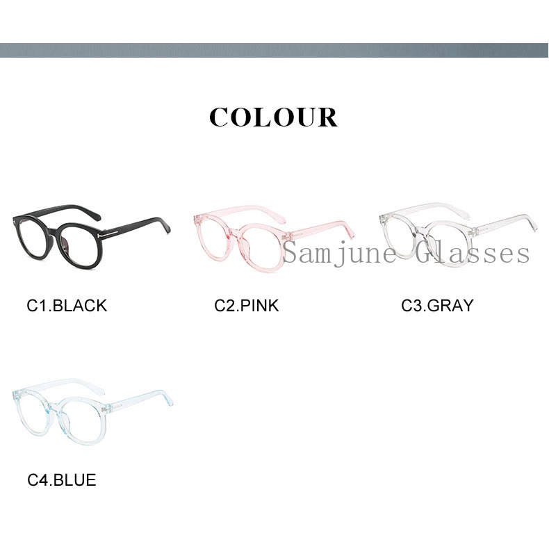 Kính râm Samjune thiết kế gọng tròn phong cách Retro xinh xắn cho nam nữ