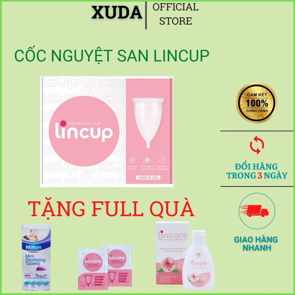 Cốc Nguyệt San LinCup Sesitive Lincup+ size lớn Cốc Nguyệt San Nhập Khẩu Mỹ 100%. Cam Kết Chính Hãng Lintimate