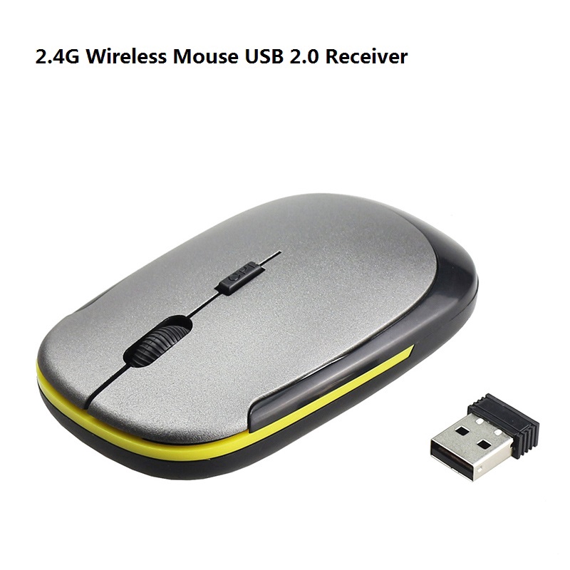 Bộ chuột không dây USB 2.0 800 - 1200DPI thiết kế siêu mỏng tiện dụng