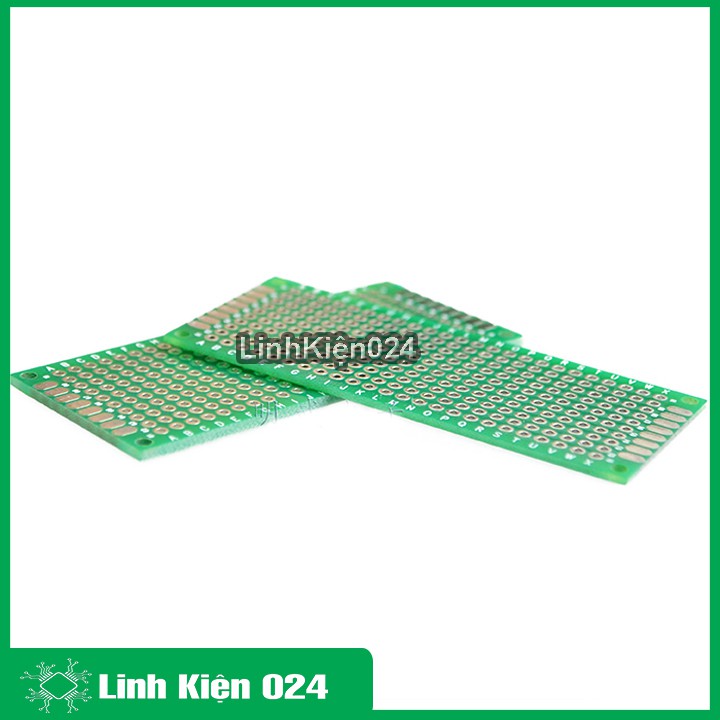 Phíp Đồng Đục Lỗ 2 Mặt PCB Xanh Tốt  Dày 1.6mm