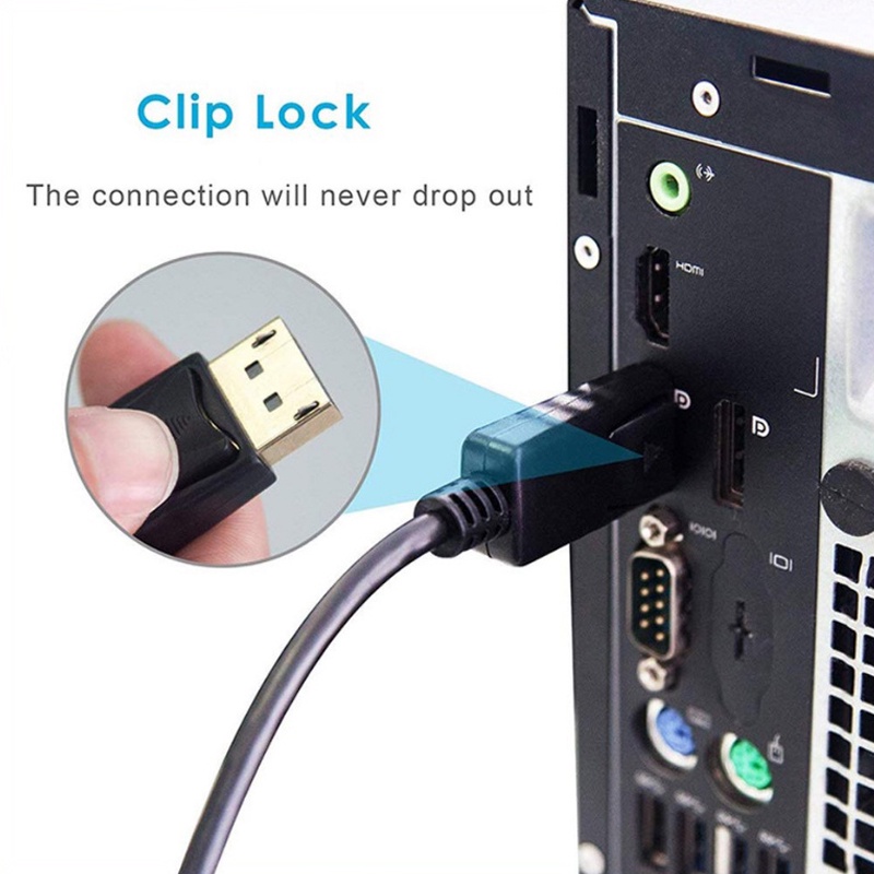 Cáp Chuyển Đổi Cổng DP Sang HDMI 1080P Cho PC TV Máy Tính Laptop