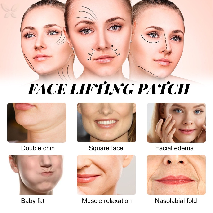 Hộp 60 Miếng Dán Làm Thon Gọn Khuôn Mặt Chữ v Vô Hình Chống Nước Thoáng Khí
