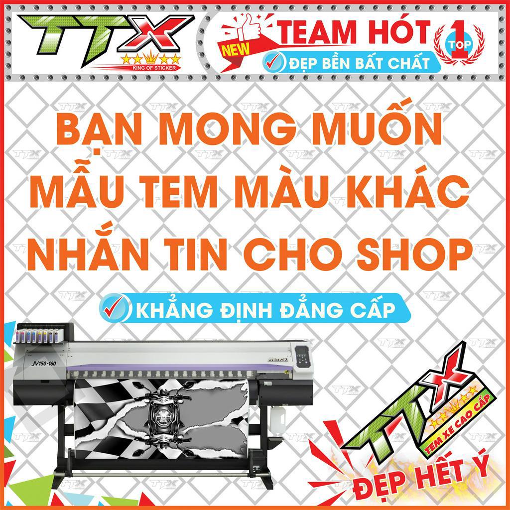 Tem Sirius RC Zin Mẫu Mới V2 Màu Đen Đỏ Dán Xe Máy Sirius 50cc - 110cc Siêu Đẹp - Mã Sirius TTX Shop )