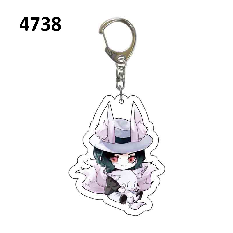 Demon slayer Móc Chìa Khóa Bằng acrylic Hình Tai Thỏ tanjirou nezuko zenitsu inosuke anime Nhật Bản