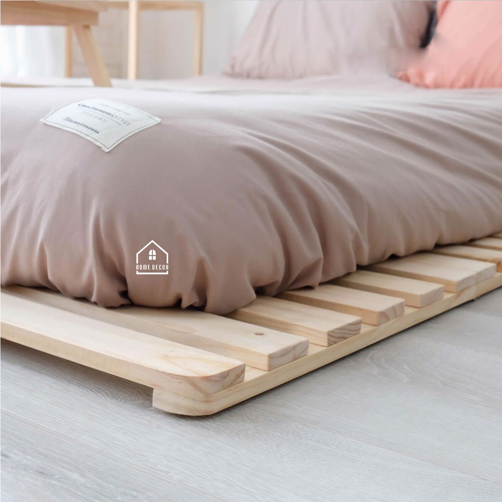 GIƯỜNG NGỦ PALLET  Gấp Gọn / Gỗ thông nhập khẩu / Decor Homestay