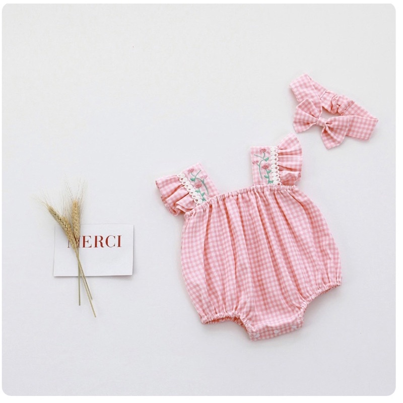 Body kẻ hồng kèm turban_