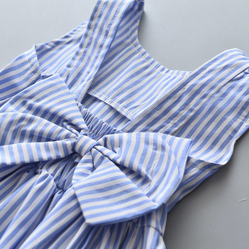 BEAR LEADER Set Đồ Mùa Hè 2023 Gồm Áo Kẻ Sọc + Quần Có Thắt Nơ Dễ Thương Cho Bé Gái Sơ Sinh