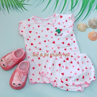Bộ Thun Mát Sơ Sinh Hotga Cho Bé Gái (4-8Kg
