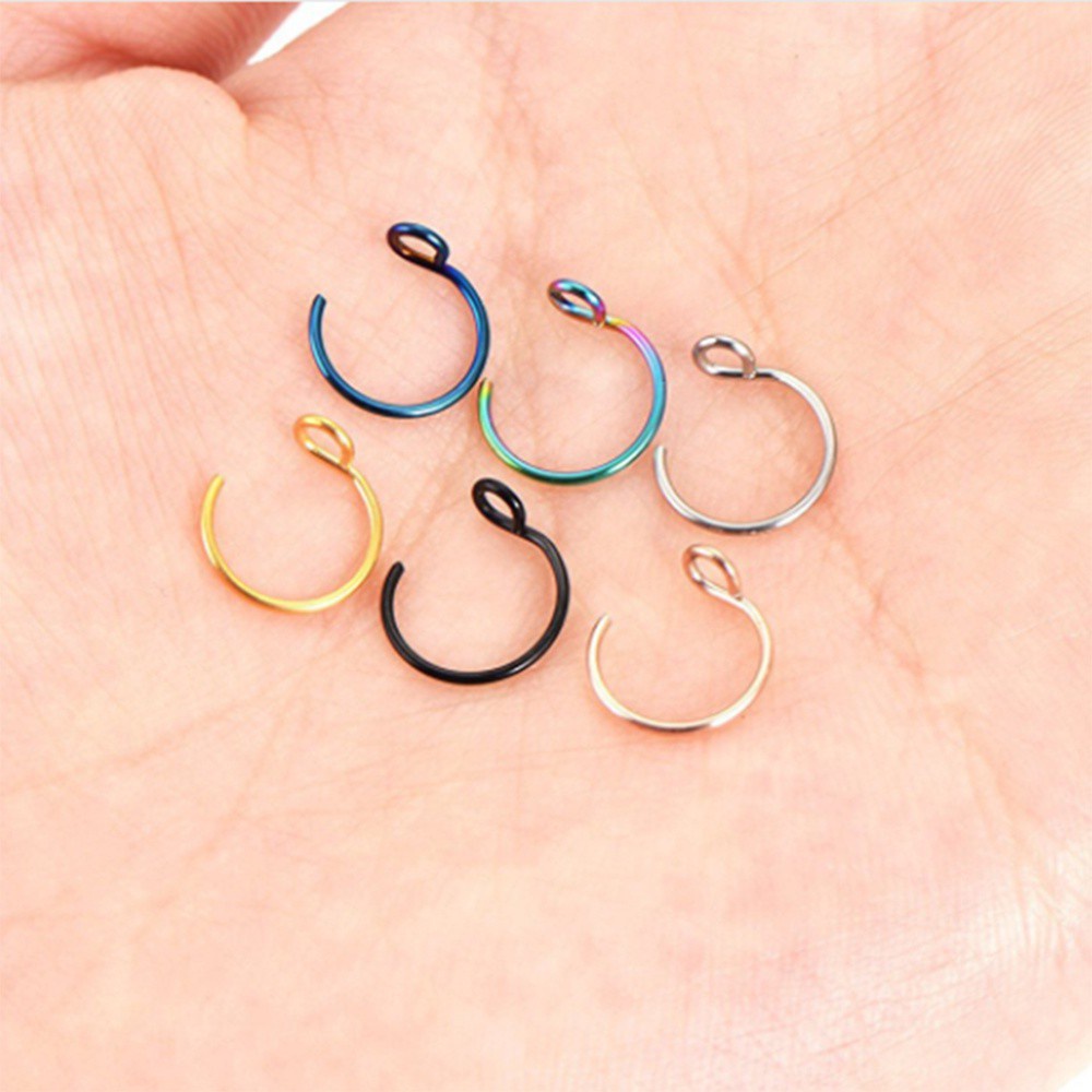 1 Khuyên Mũi Bằng Thép Không Gỉ Nhiều Màu Sắc Thời Trang Dành Cho Nữ