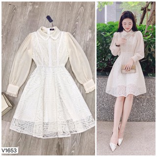 Váy xòe V1653- Chi_Boutique (Kèm Ảnh Thật Trải Sàn Do Shop Tự Chụp)