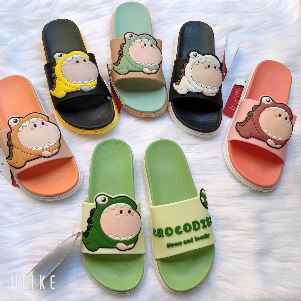 Dép Quai Ngang Cá Sấu CROCODILE Unisex Cao Su Siêu Mềm, cực kì dễ thương DP19-THESHE*