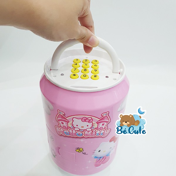 Đồ chơi heo đất cho trẻ em, két sắt ống heo màu hồng (hình Hello Kitty) và màu xanh thông min dạy bé tiết kiệm tiền