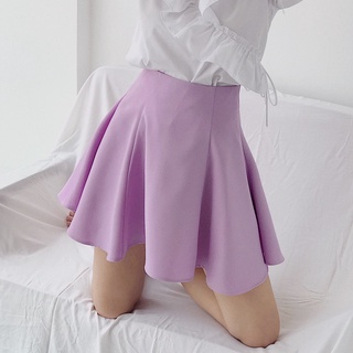 KIOBI - Chân váy Short Laluna form mini rã 7 mảnh, dáng váy ôm trên xòe dưới,eo lưng cao,vải cotton bố tím - KIV20121TIM