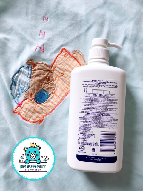 Sữa tắm dầu hạnh nhân/Sữa tắm 2in1 Johnson's Baby pH5.5 750ml