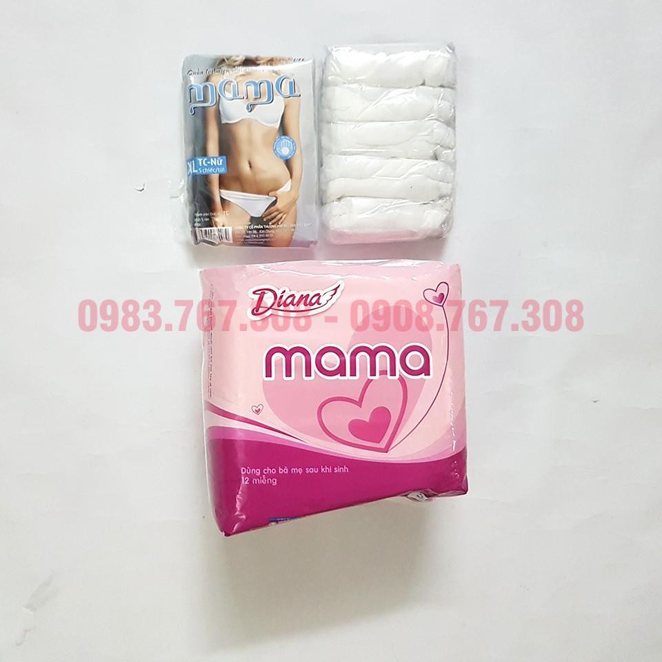 Combo 2 Gói Quần Lót Giấy Cotton + 1 Bịch Băng Vệ Sinh Ma Ma