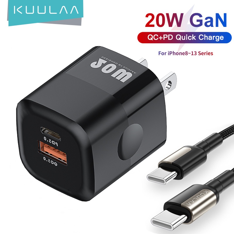 KUULAA Sạc Nhanh 3.0 QC 20w Sạc USB Cho Điện Thoại PD3.0 Sạc Nhanh USB Tường Sạc Điện Thoại