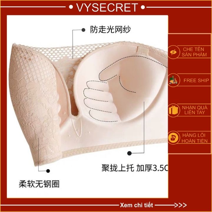 Áo lót A009 ren ⚡ freeship ⚡áo quây ngực đệm dày chống tụt,tạo khe nâng ngực siêu đỉnh