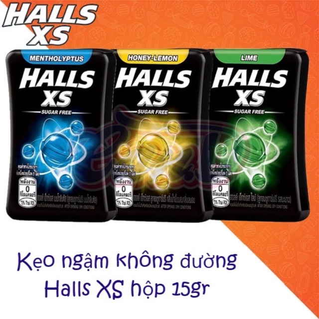 Kẹo ngậm không đường Halls XS - Hộp 15gr