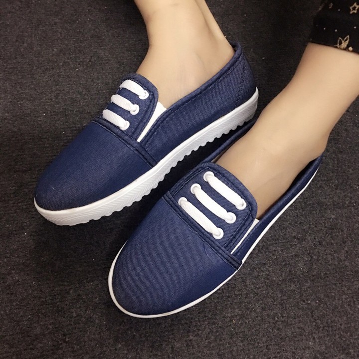 Giày slip on 3 dây xanh Jean đậm Koin VV61 | BigBuy360 - bigbuy360.vn