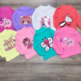 Combo 5 Áo cotton cổ 3 phân cho bé trai, bé gái