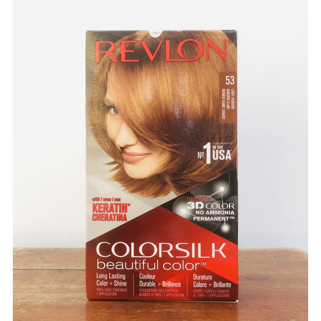 [ Số 53] Nhuộm tóc thời trang Revlon Colorsilk 3D hàng công ty với Keratin cho tóc bóng mượt và óng ánh Xuất xứ: hàng c