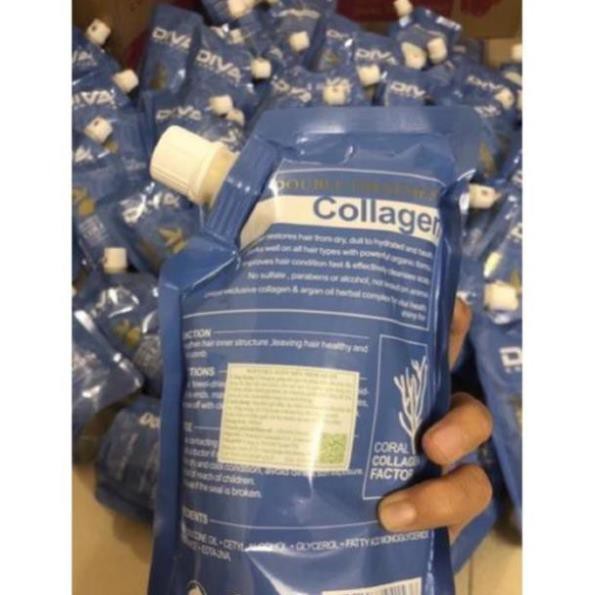 Ủ TÓC, KEM XẢ TÓC, KEM Ủ TÓC  PHỤC HỒI COLLAGEN DIVA HÀNG CÔNG TY CHÍNH HÃNG TÚI  500ML | BigBuy360 - bigbuy360.vn