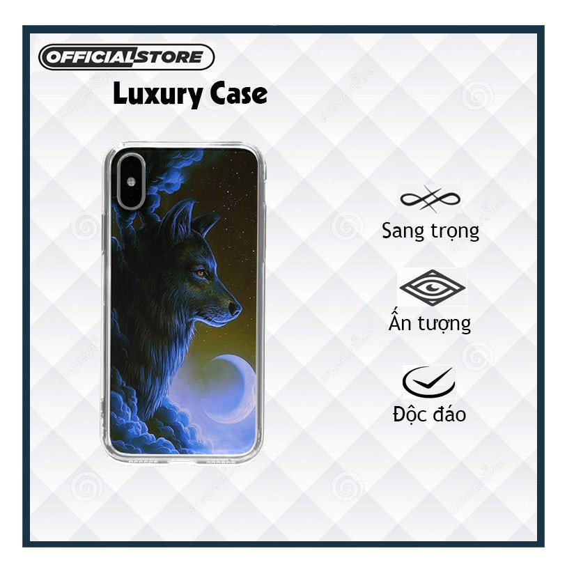 Ốp Lưng Chó sói đầu đàn mạnh mẽ bên trăng Iphone 7/7Plus/8/8Plus/X/Xs/Xs Max/11/11 Promax/12/12 Promax WOL20210008