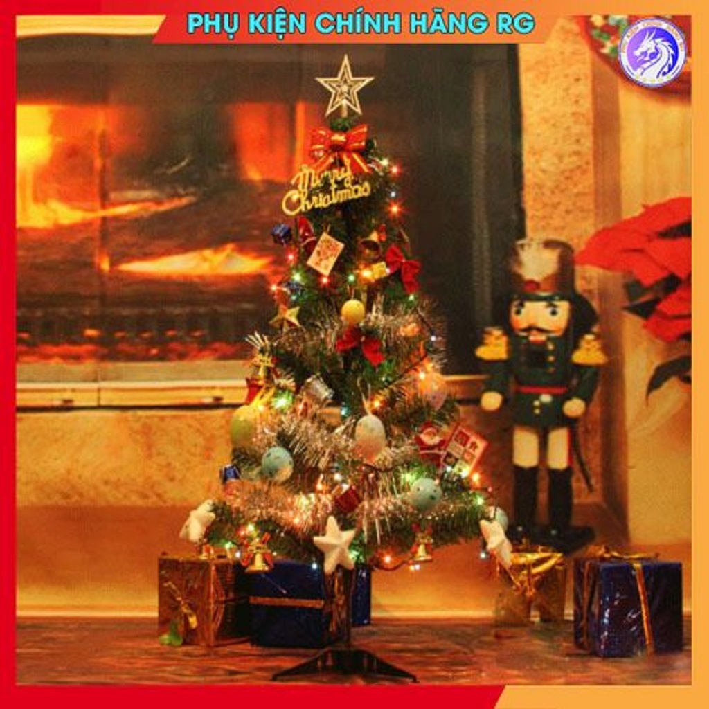 Cây thông noel mini để bàn cao 90cm tặng kèm phụ kiện trang trí dễ thương trưng bày phòng khách phòng ngủ bàn làm việc
