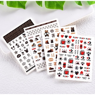 Sticker 3d thương hiệu - hình dán móng