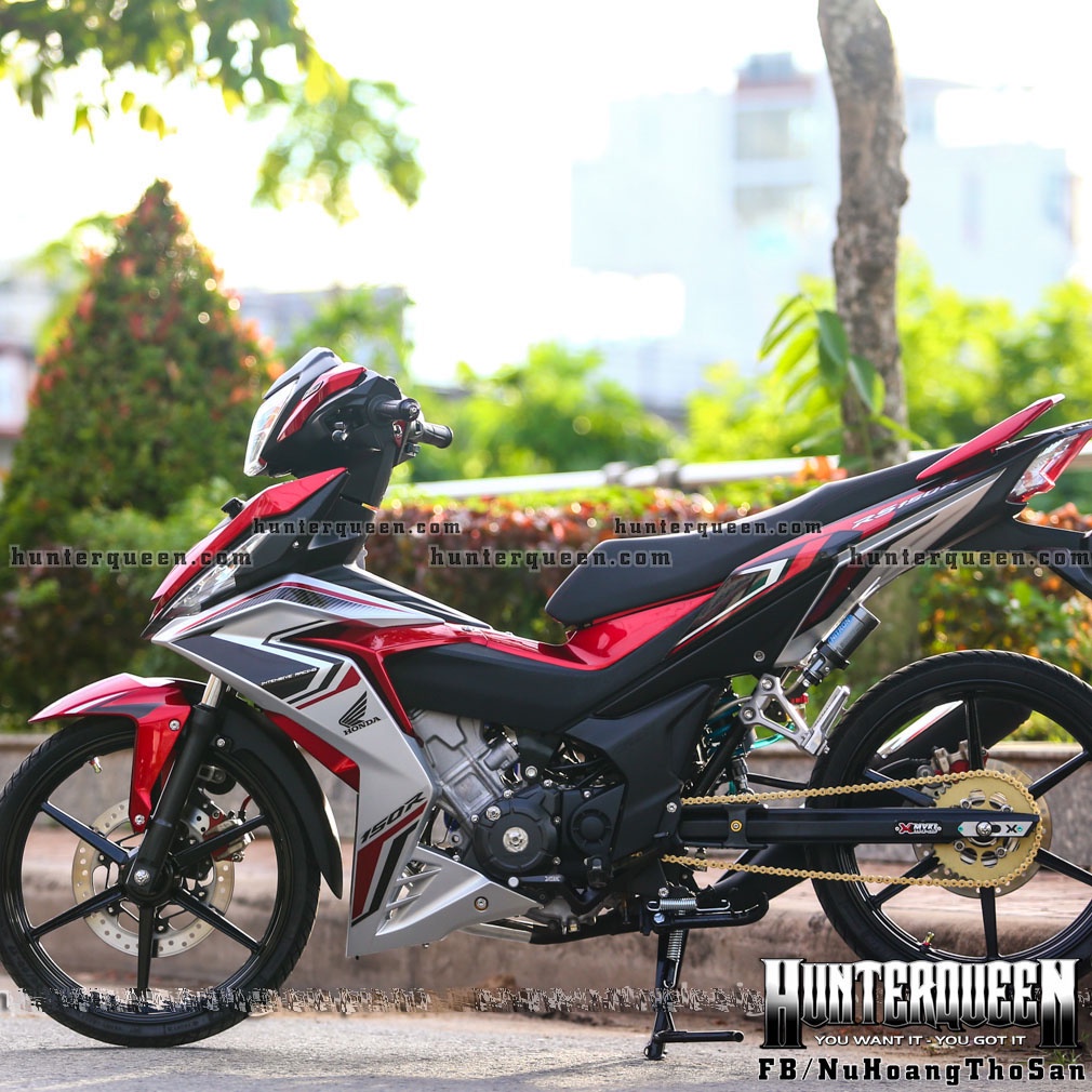 Tem rời cao cấp dán xe Winner RS 150R đỏ bạc. Decal chống nước, không bay màu