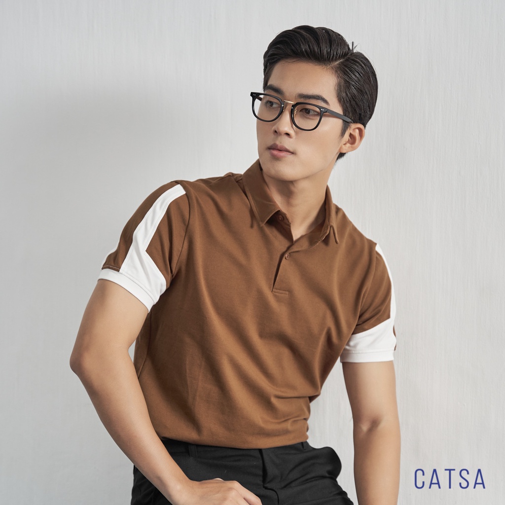 Áo Polo nam cổ bẻ vải thun cotton cao cấp, chuẩn form sang trọng CATSA ATP220