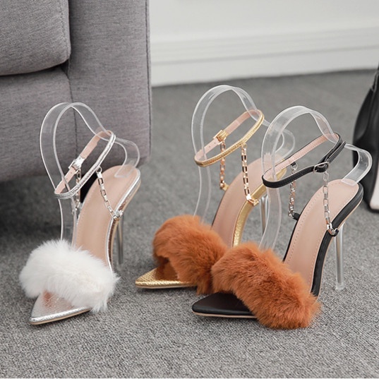 Giày Cao Gót 4.53 Inch Size Lớn Phong Cách Châu Âu Thời Trang Cho Nữ