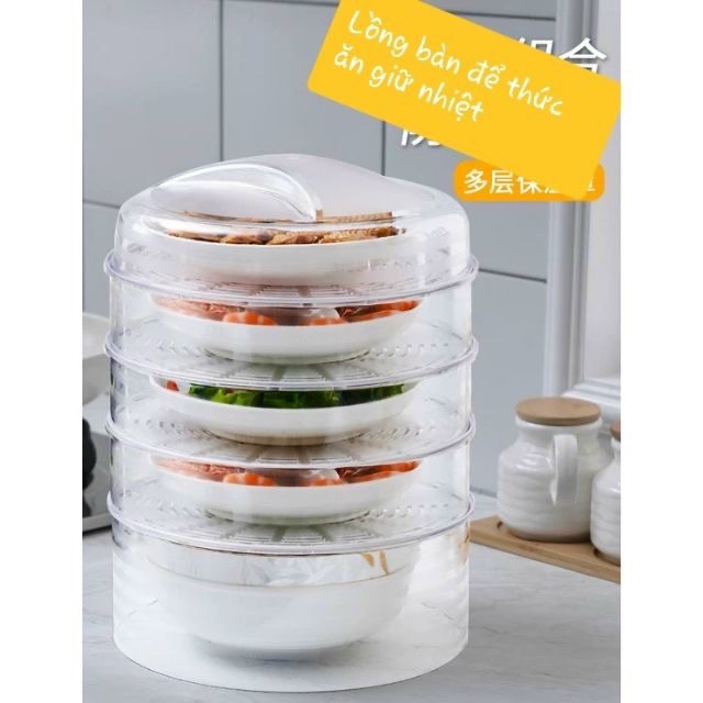 LỒNG BÀN GIỮ NHIỆT 4 - 5 TẦNG THÔNG MINH ĐỂ THỨC ĂN CHỐNG CÔN TRÙNG FOOD COVER