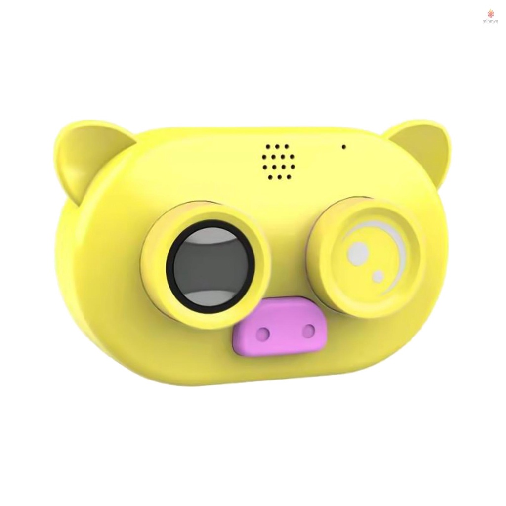 Máy quay phim kỹ thuật số 1080P có vỏ silicon mềm màn hình lớn 2 inch kèm dây treo cho bé
