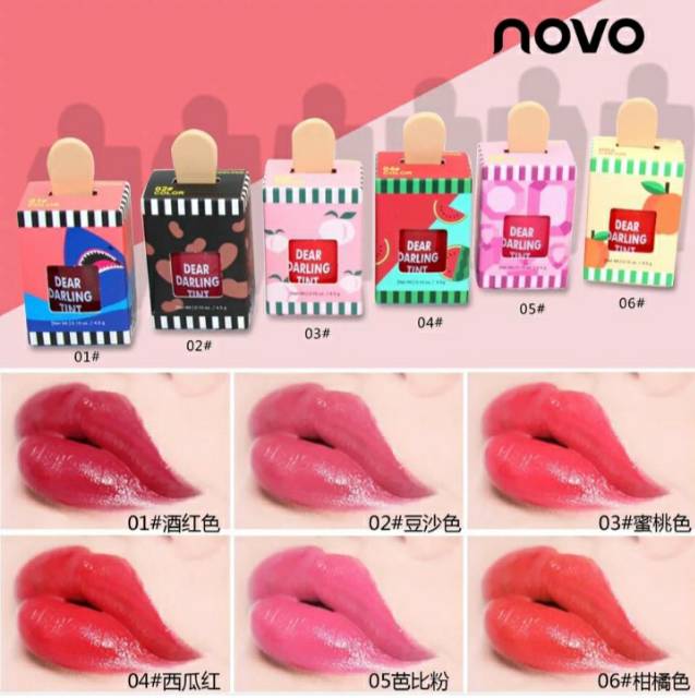 (hàng Mới Về) Son Tint Novo Dưỡng Ẩm Thiết Kế Hình Que Kem Dễ Thương | BigBuy360 - bigbuy360.vn