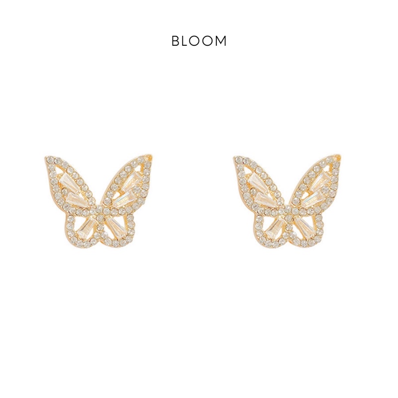 Bông tai bướm lấp lánh 🦋 (chuôi bạc s925)
